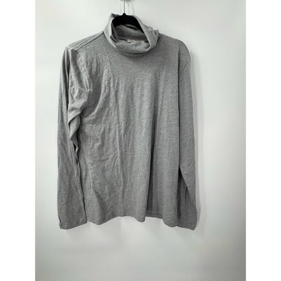 J.Crew Women's XL Turtleneck Top Heather Gray Cotton Lightweight Long Sleeve - Picture 1 of 4